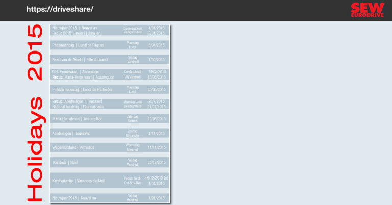 Internal communication — Calendar on a TV screen