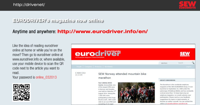 Internal communication — Group magazine on a TV screen