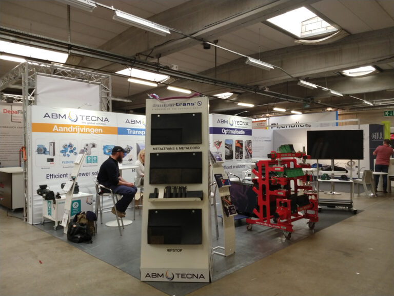 Opbouw van de stand op Maintenance Antwerpen 2018