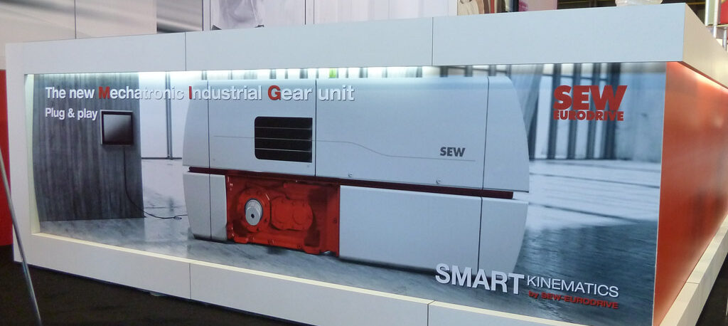 Stand van SEW-EURODRIVE op de beurs Indumation in Kortrijk