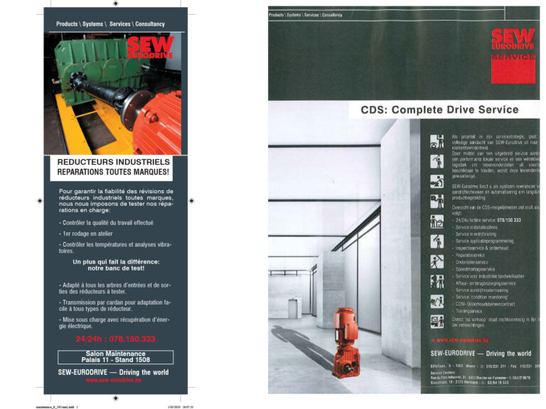 Productadvertentie van SEW-EURODRIVE in de vakpers